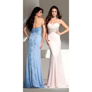 Tony Bowls Evenings Butterfly Prom Dress TBE11542 Perwinkle Blue Multi
